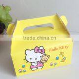 Cheap Large Yellow Paper Cake Box With Handle Cracker Box Muffin Box Mousse Box
