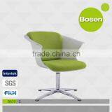 White plastic good mechanism secretarial swivel chairs without wheels