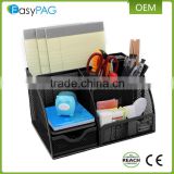 Factory wholesale price black color modern office mesh desk supplies organizer document tray