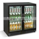 Two Glass Doors Mini Bar Fridge/refrigerator(CE Approval)