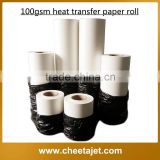 Wholesale price 100gsm 80gsm light color heat transfer paper roll made in china