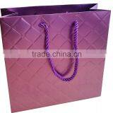 Luxury High Quality Fashion Paper Shopping Bag With Embossing thumbnail-5