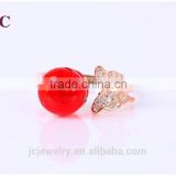 Fashion Rose Gold Plated Finger Band Butterfly With Zircon Women's Essential Oil Aroma Rings