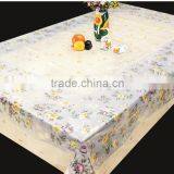 TJ-4901 Transparent Emboossed Tablecloth With Golden & Silver