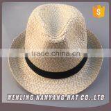 Affordable Custom Vintage Design Man Headwear Jazz Fedora Straw Hats thumbnail-3