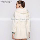 Factory Diectly Sale White Mink Fur Coat Wholesale thumbnail-4
