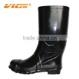 2015 farming industrial black rubber rain safety boots with steel toes