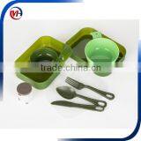 Plastic Picnic/Camping/BBQ/Party Dinner Plate Bowl Mug Cutlery Set thumbnail-1