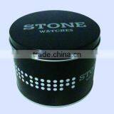 Fashinable Design Empty Round Shape for Packaging Watch Tin Box