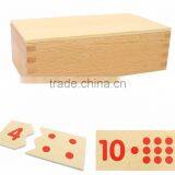 Wooden Dominos Baby Early Childhood Education Montessori Number and Counter Match-up Puzzle thumbnail-4