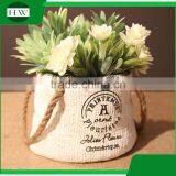 Printemps Creative Countryside Simulation Pocket Handbag Fancy Decoration Vase With Rope thumbnail-3