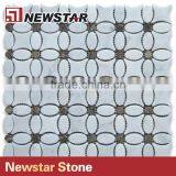 Newstar Hot Saling Italian White Carrrara Marble Flower Shape Mosaic thumbnail-2
