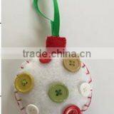 Fabric Handmade Christmas Ornaments With Colorful Fasteners thumbnail-1