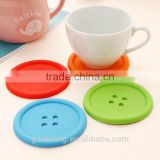 Creative and cute button shape silicone baking mat /round hot-resistant silicone coffer mat