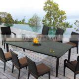 Modern Rattan Furniture Outdoor Restaurant Wicker Dining Table and Chair thumbnail-1