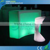 Computer Control Low Cocktail Bar Counter Glowing LED Bar Table With Stool thumbnail-1