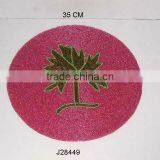 Round Glass Bead Place Mats With Tree Patterns Other Colours Also Available thumbnail-1