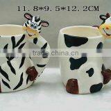 Cow Shape Ceramic Coffee Mug for Wholesale thumbnail-1