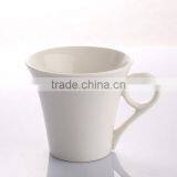 New Design Flared White Ceramic Porcelain Coffee Mug thumbnail-1