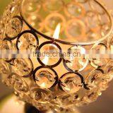 High Quality Candle Lanterns for Weddings Metal Silver Plated Candle Holder With Crystals for Home Decor thumbnail-4