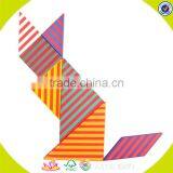Wholesale Accractive Design Tangram Game Toy for Kids Colorful Tangram Toy to Exercise Children's Intelligence W11D001 thumbnail-3