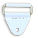 1" White Chafe With Rectangle Metal Loop & PP Roller, Plastic Chafe With Metal Loop and Roller, POM thumbnail-5