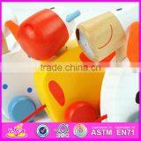 2015 Beautiful Design Animal Wooden Pull Toy,Children Pulling Along Toy Pull Line Toy,Cheap Baby Wooden Toy Pull Cart W05B094 thumbnail-3