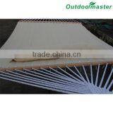 Patio Portable Lightweight Double Beige Quilted Cotton Hammock thumbnail-5