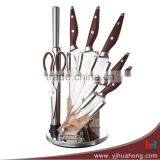 New Arrival Stainless Steel Double Forged Kitchen Knife Set With Wooden Block thumbnail-3