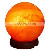 Himalayan Pink Salt Lamp Globe Shape With 6ft Cord, 15 Watt Bulb 110 or 220 Volts With Dimmer Full Set 3kg or 6 Pounds thumbnail-1