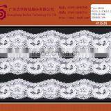 Tricot Floral Embroidered Applique Lace Trimming Fabric for Dress thumbnail-3