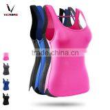 High Quality Solid Color Wholesale Custom Womens Sport Tank Top thumbnail-1