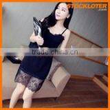 Ladies Cotton Lace Camisole Dress Overstock thumbnail-1