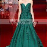 Chiffon Green Deep v Neck Matron of Honor Dresses thumbnail-1