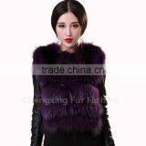 CX-G-B-122B Women Genuine Fur Clothing Fashion Real Raccoon Fur Vest thumbnail-6