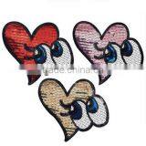 Fashion Design Bling Reversible Sequin Designs Embroidery Patch for Garment thumbnail-1