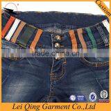 Fashion Newest Hot Sale Blue Denim Slim Fit Ladies Jeans Top Design thumbnail-4