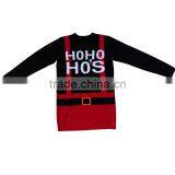 Black Jacquard Pattern Acrylic Women Christmas Sweater thumbnail-1