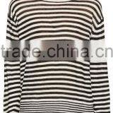 Mens 100% Cashmere Striped Pullover Sweater thumbnail-1