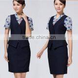 Fashion Airline Pilot Stewardess Uniform/ Female Aerial Work Clothes Air Stewardess Uniform thumbnail-6