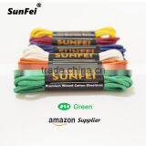 Formal Unisex Basketball Wax Shoes Laces for Casual Sports Sneakers All Sizes Green Waxed Cord Shoestrings Factory Custom Length thumbnail-1