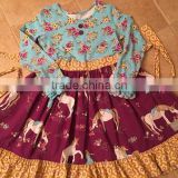 2017 Wholesale blank baby clothes Summer girl cartoon frock dress beautiful baby girls dresses