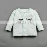 2017 Wholesale Baby Kids Girl Eyelash Coat Baby Tops o Neck Children Wear Out Clothes thumbnail-5