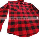 Red Black Check Flannel Shirt for Men Autumn Winter Warm Mens Dress Shirt thumbnail-2