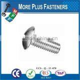 Made in Taiwan Brass Stainless Steel Zinc Plated Round Slot Machine Screw thumbnail-4