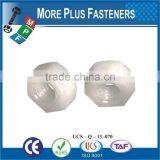 Made in Taiwan Black Nylon Metric Nylon Natural Finish Nylon Plastic Hex Nut thumbnail-1