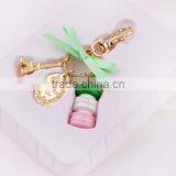 High Quanlity Fashion Key Chain Boutique in Paris, France Eiffel Tower Cake Influx of Goods Macarons Metal Keychain With Box thumbnail-2