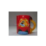 Red ceramic mug