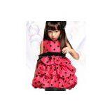 A053 Girls Kids Toddlers Princess Party Polka Dot Dress Cute Layer Skirt S2-7Y thumbnail-1