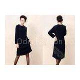 Long Chunky Elegant Ladies Sweater Dresses With Long Sleeve , Crew Neck Women Sweater thumbnail-1